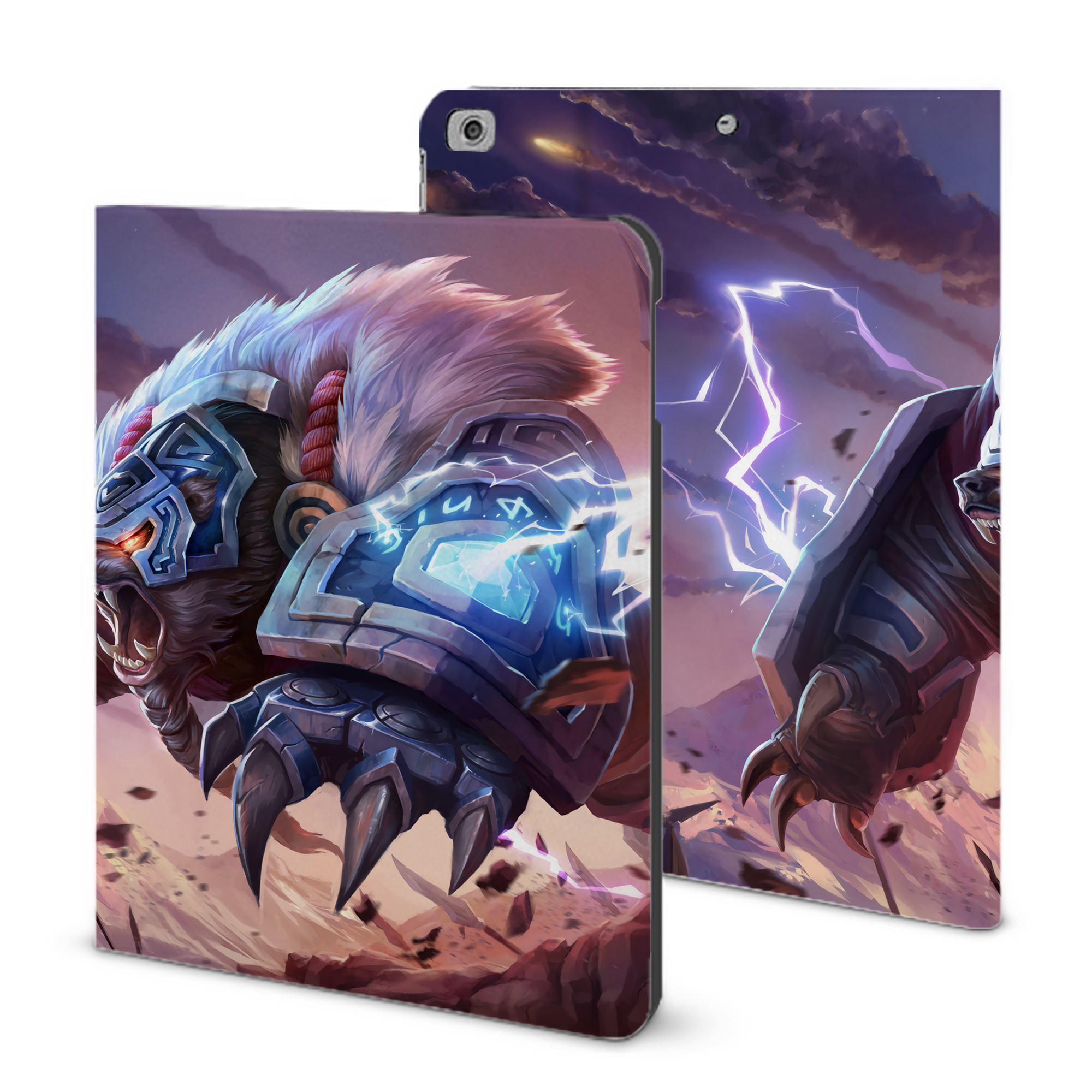 （画像用） リーグ・オブ・レジェンド League of Legends LOL IPad ケース ブック型 PUレザー TPU 耐衝撃 軽量 薄型 ペン収納なし 全面保護 IPad 各モデル対応